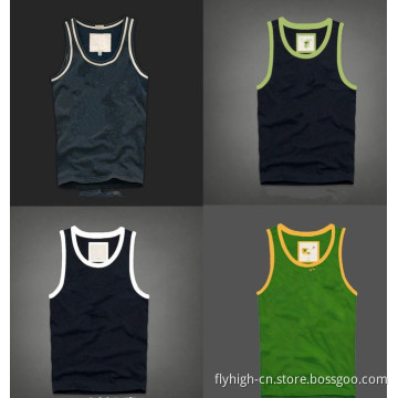 Logo Custom Polyester Cotton Men Sleeveless Tank Top